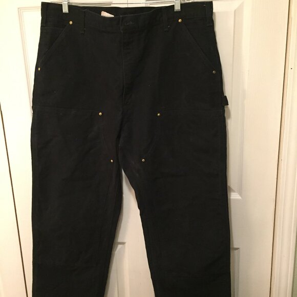Carhartt Other - Vtg Carhartt Double Knee Pants Dungaree Fit Men's 40 x 30 B01 Black USA Made  Ni